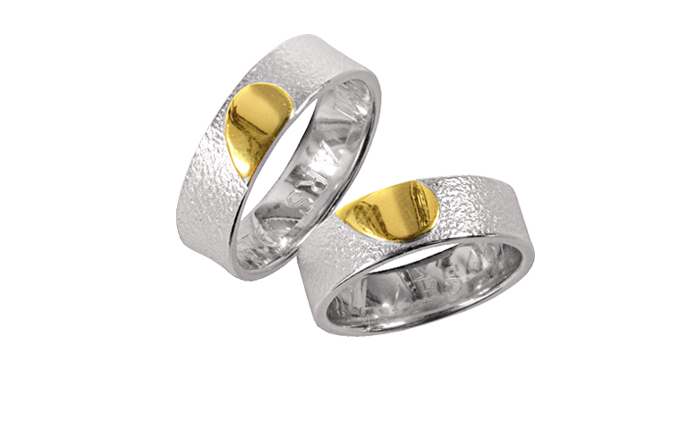 45311+45312-wedding rings, gold 750